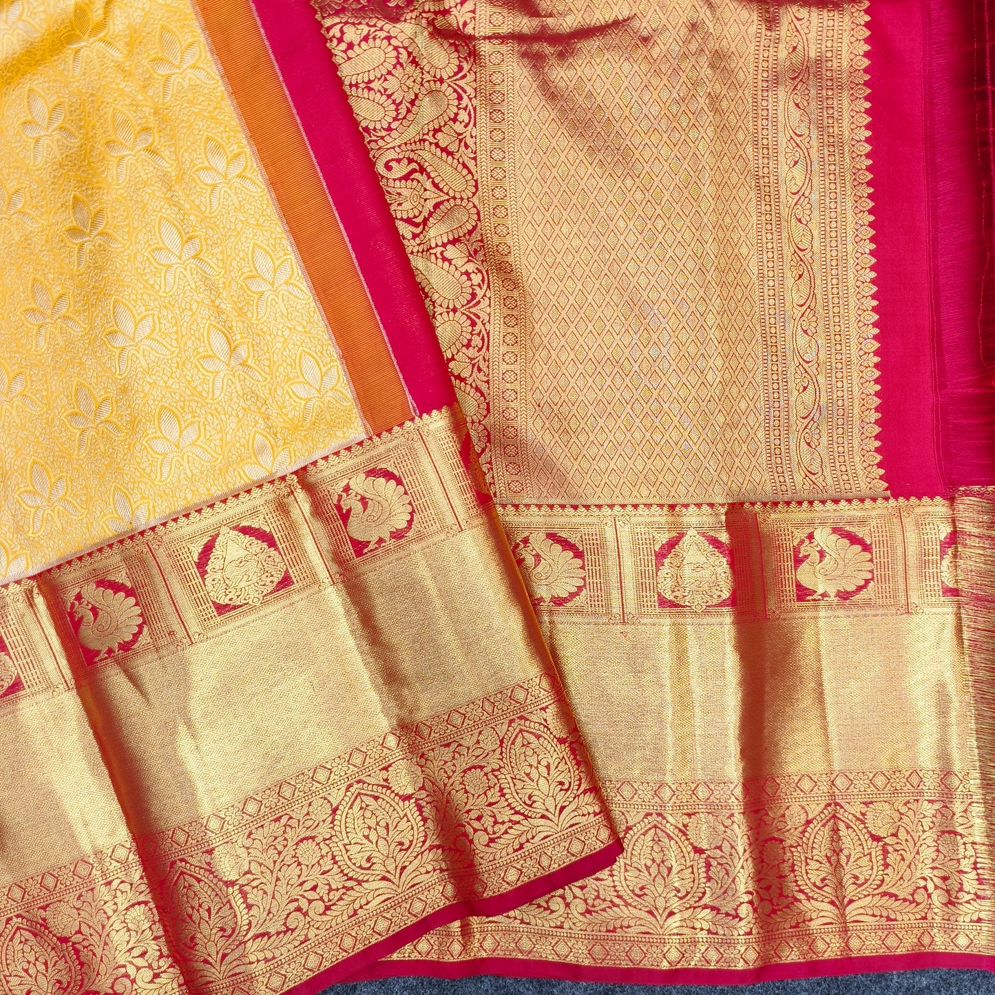 ✨Pure Resham Bridal Kanchi Pattu Handloom Saree - Ambica Wedding Mall