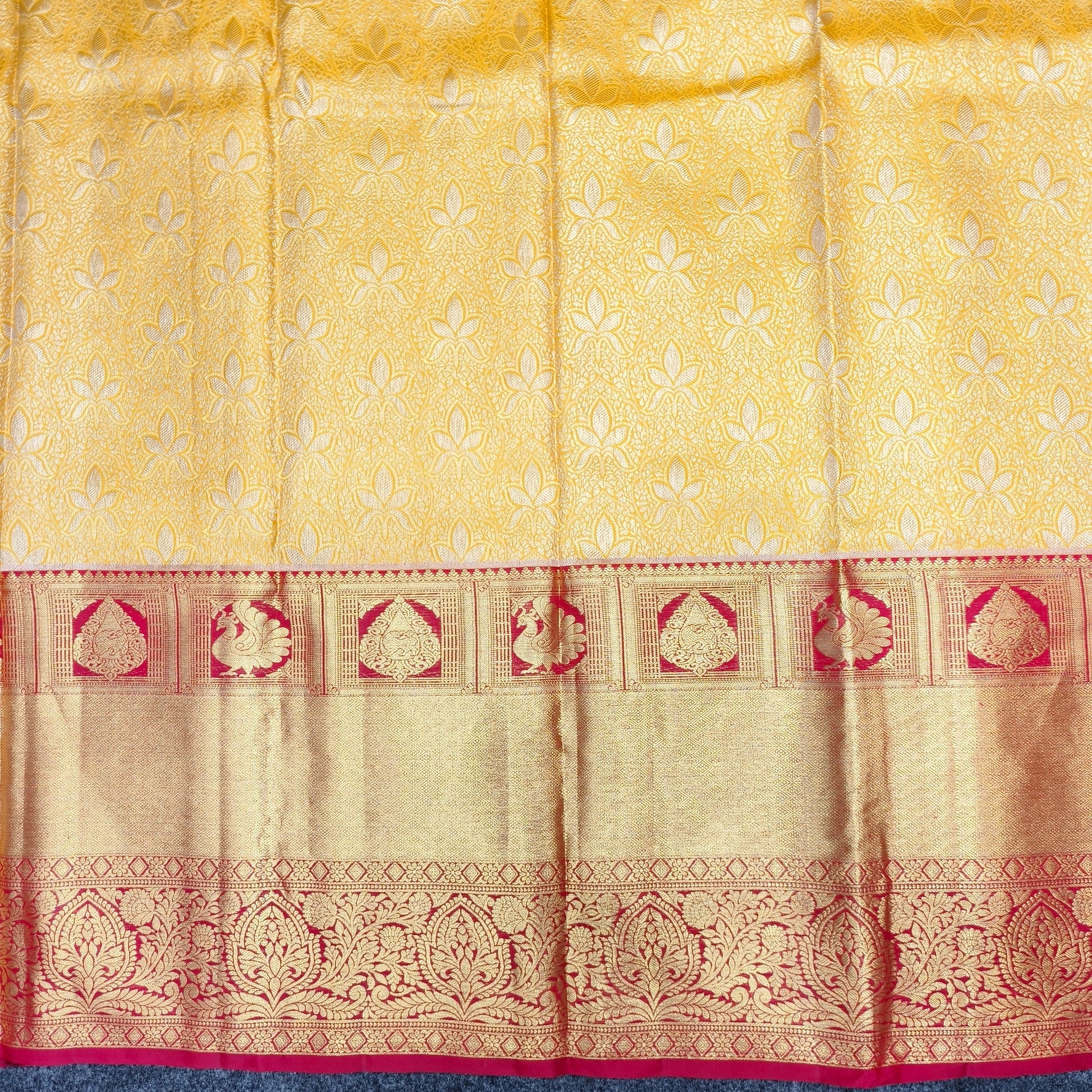 ✨Pure Resham Bridal Kanchi Pattu Handloom Saree - Ambica Wedding Mall
