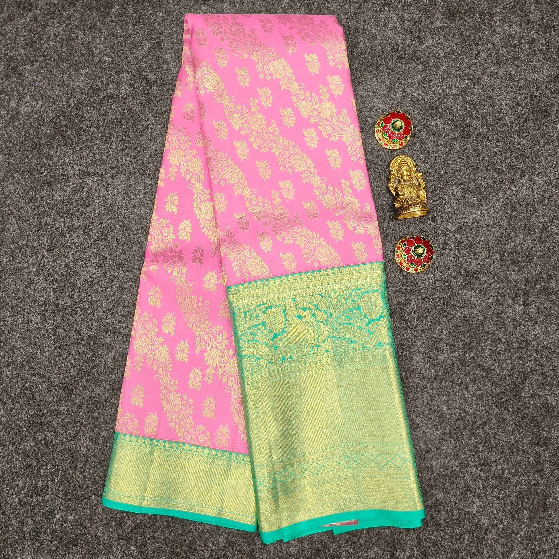 ✨Pure Resham Bridal Kanchi Pattu Handloom Saree - Ambica Wedding Mall