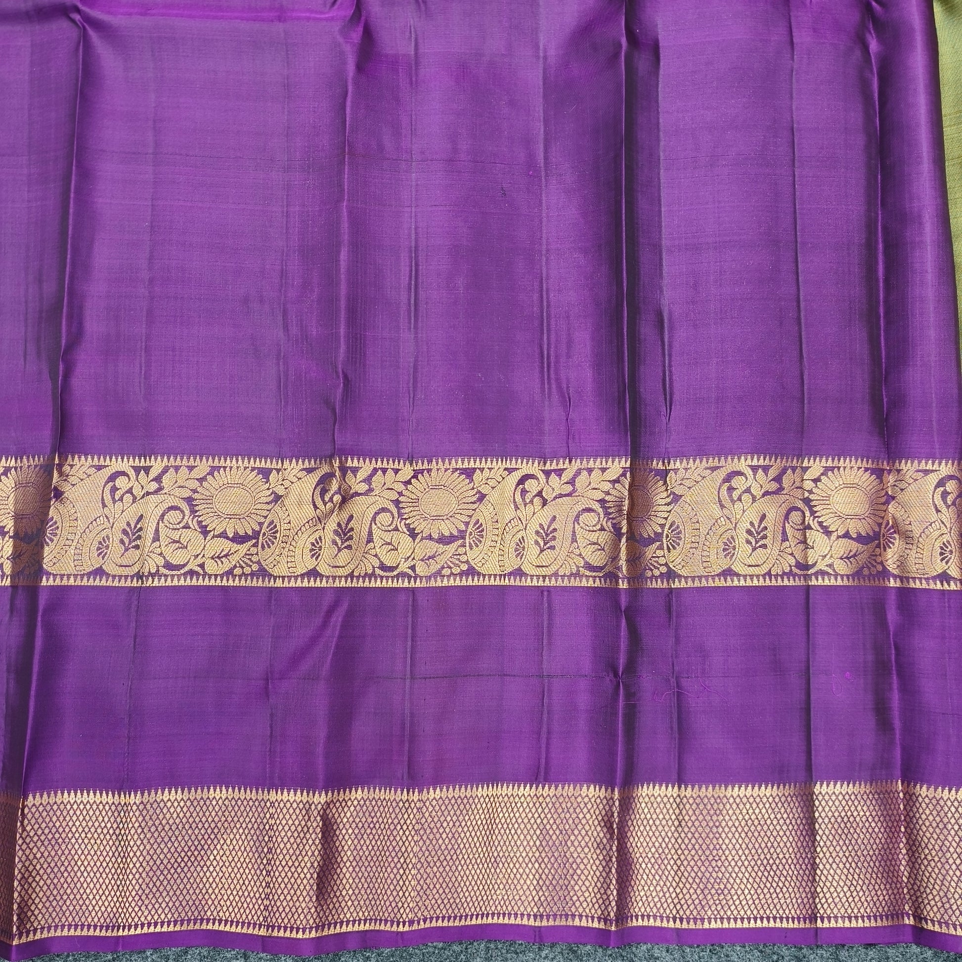 ✨Kanchi Pattu Handloom Gap Border Saree - Ambica Wedding Mall