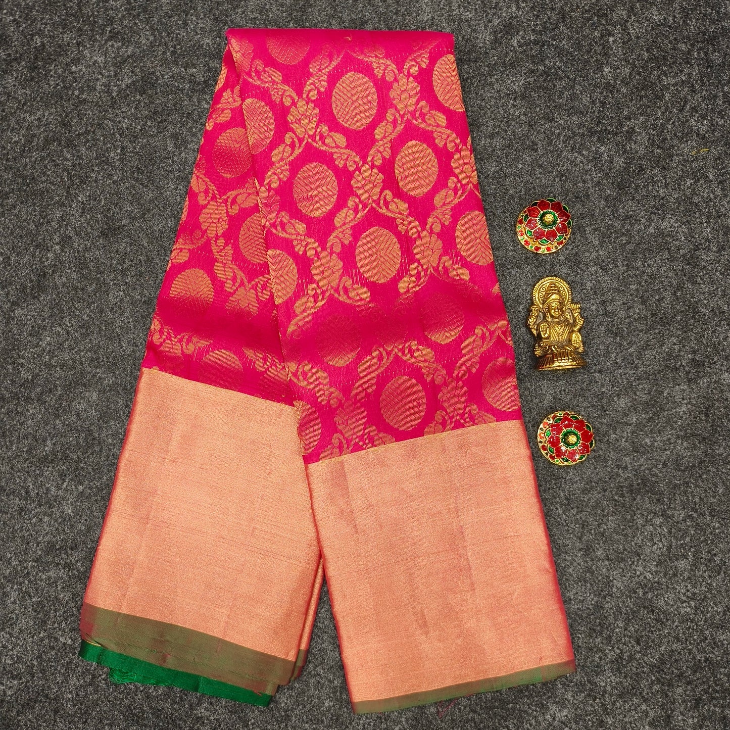 ✨Kanchi Pattu Handloom Brocade Saree - Ambica Wedding Mall
