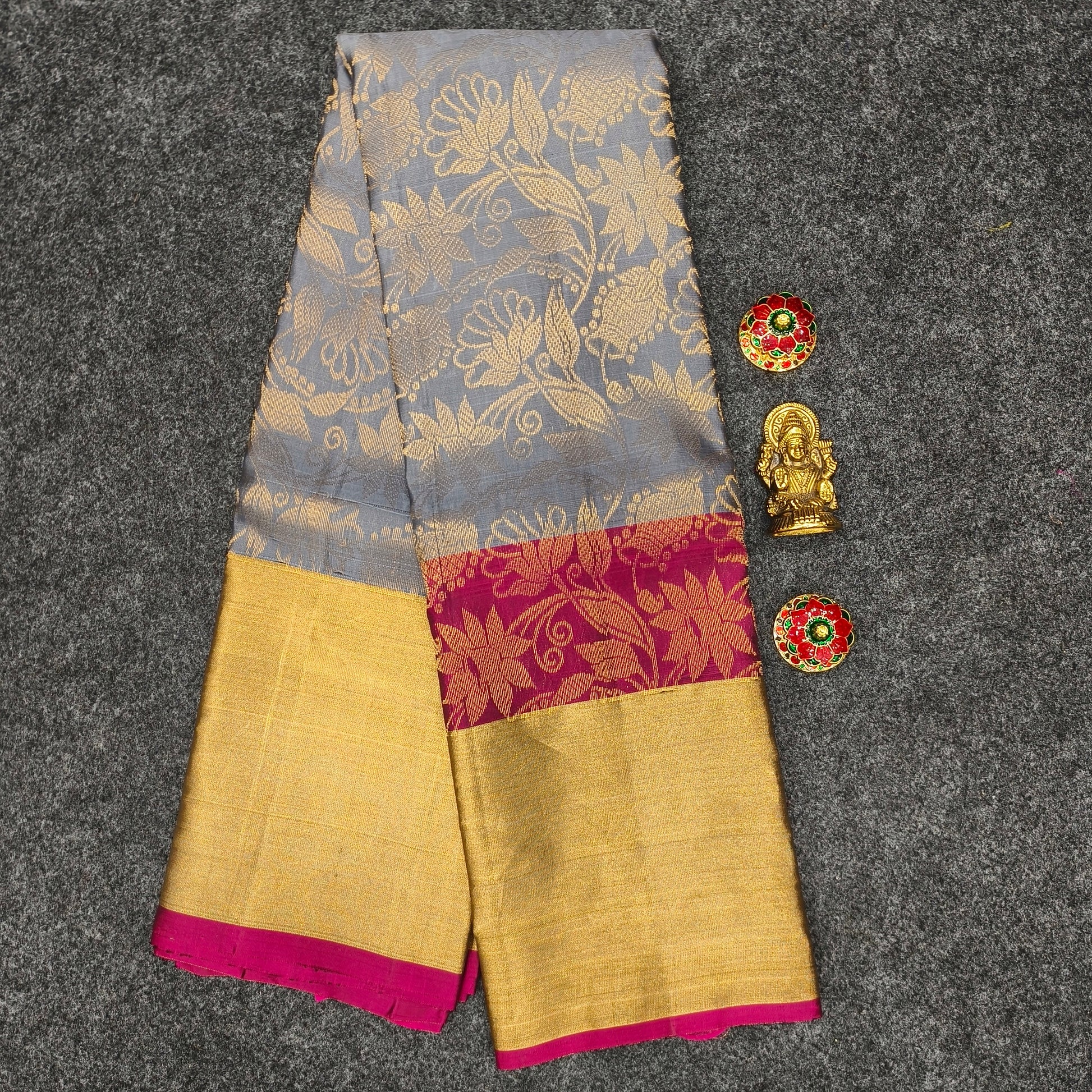 ✨Kanchi Pattu Handloom Brocade Saree - Ambica Wedding Mall