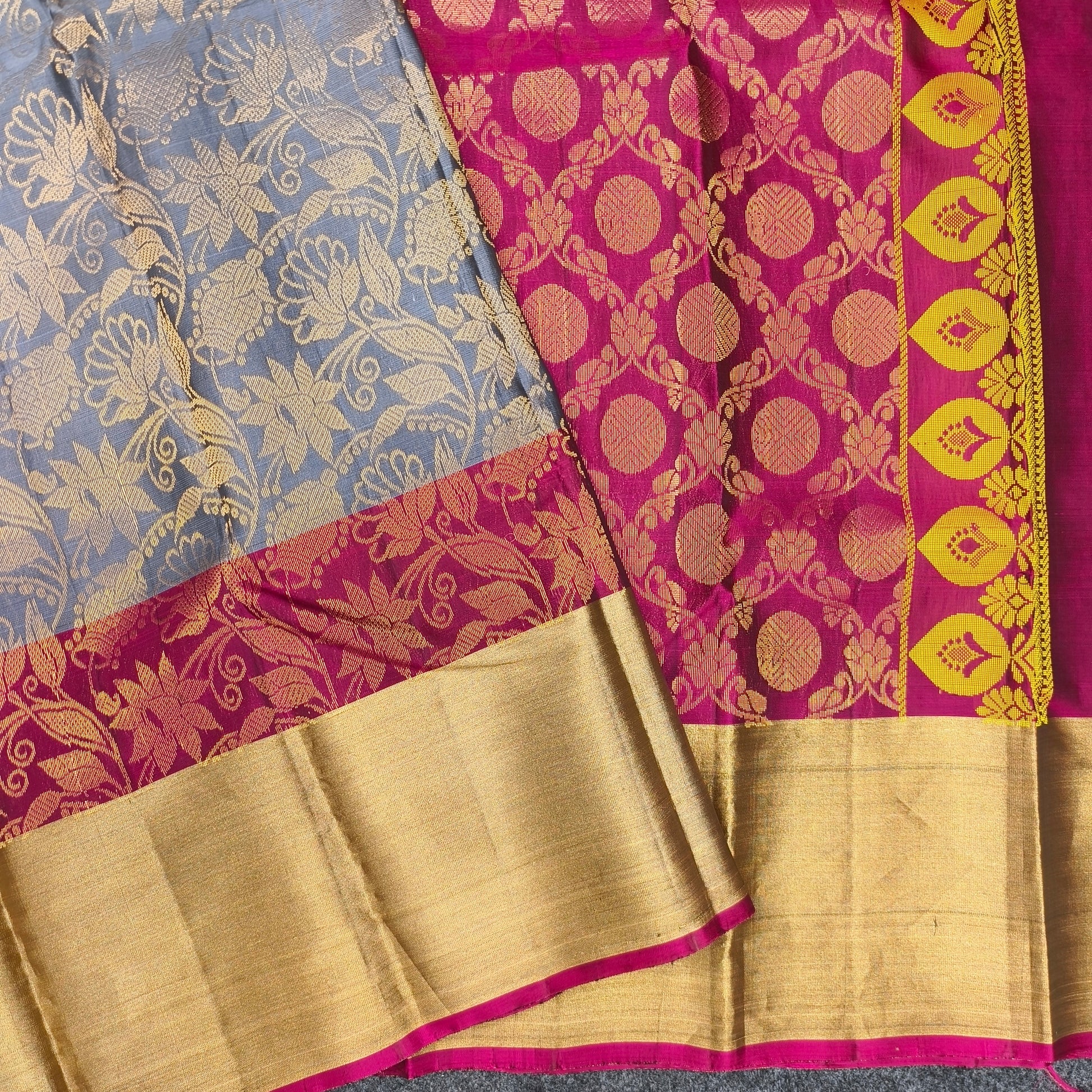 ✨Kanchi Pattu Handloom Brocade Saree - Ambica Wedding Mall