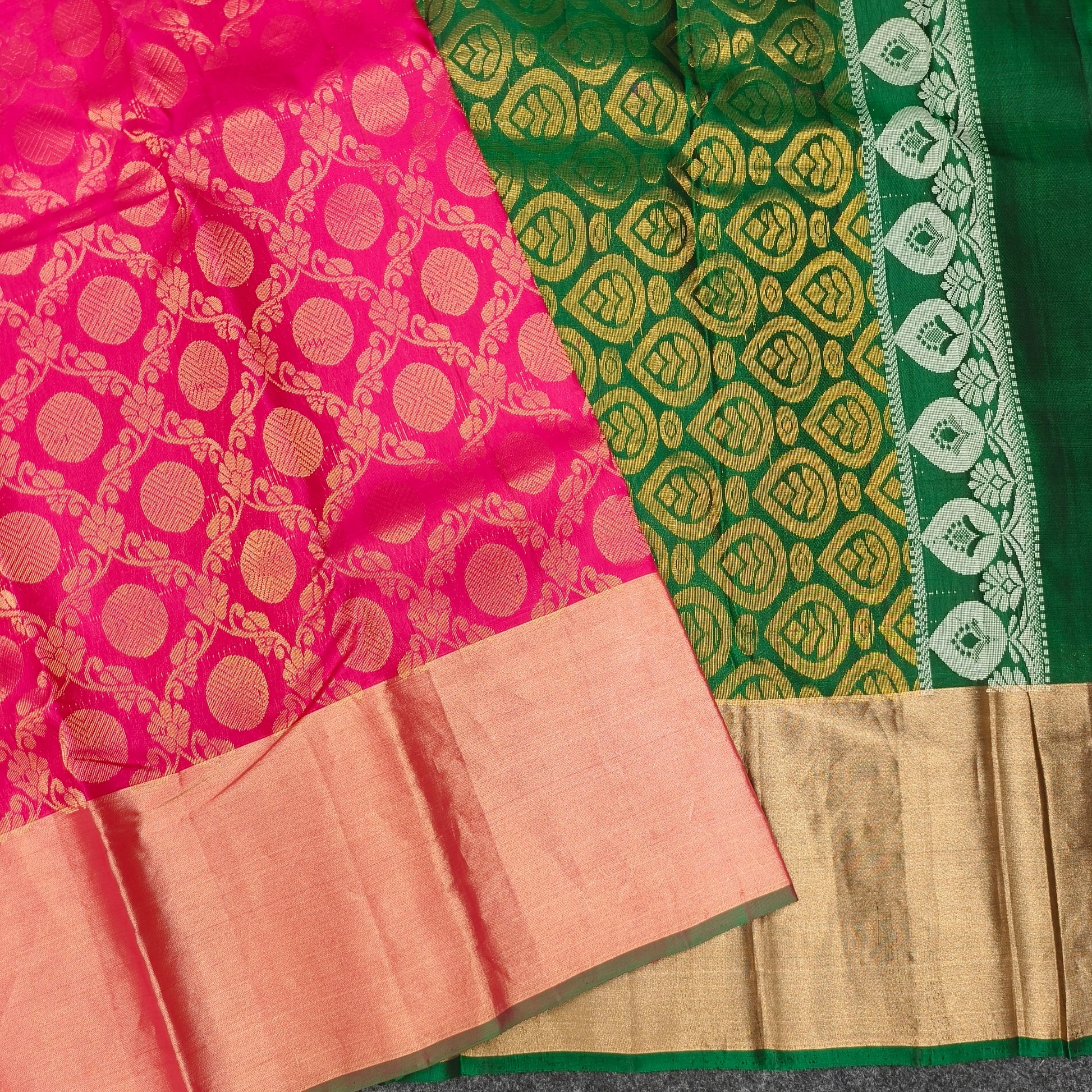 ✨Kanchi Pattu Handloom Brocade Saree - Ambica Wedding Mall