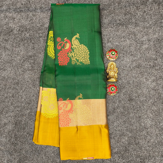 ✨Kanchi Pattu Bentex Border Saree - Ambica Wedding Mall