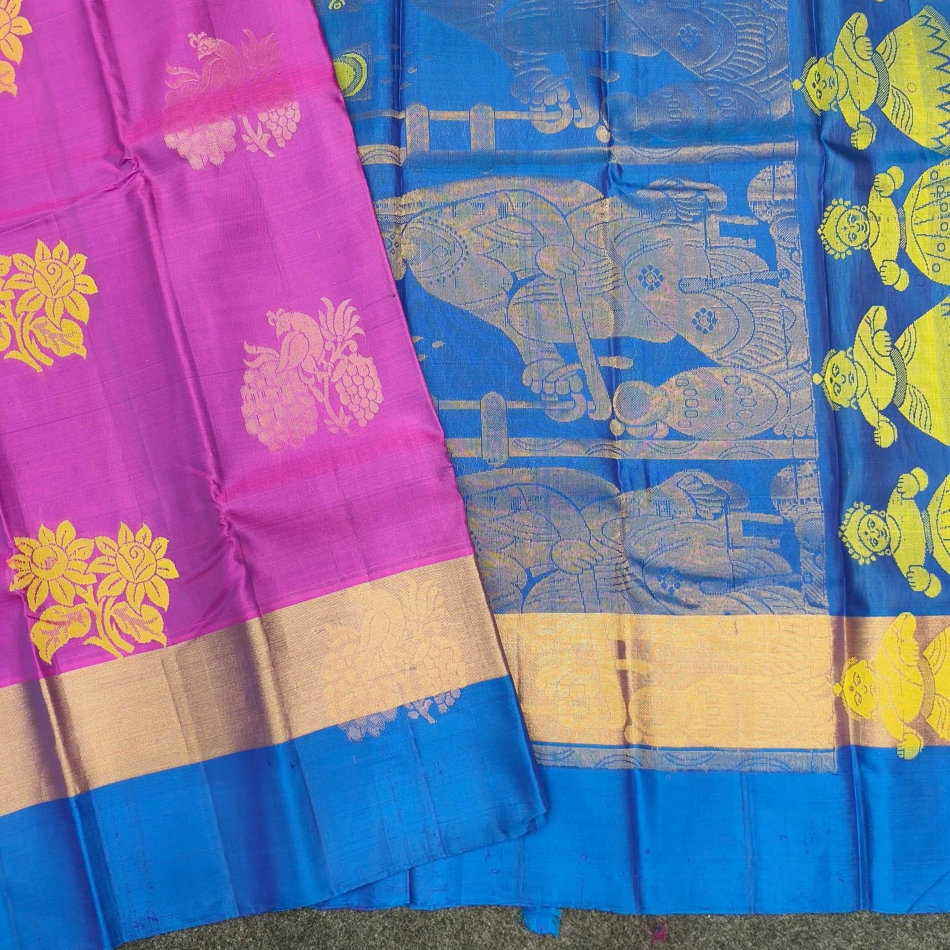 ✨Kanchi Pattu Bentex Border Saree - Ambica Wedding Mall