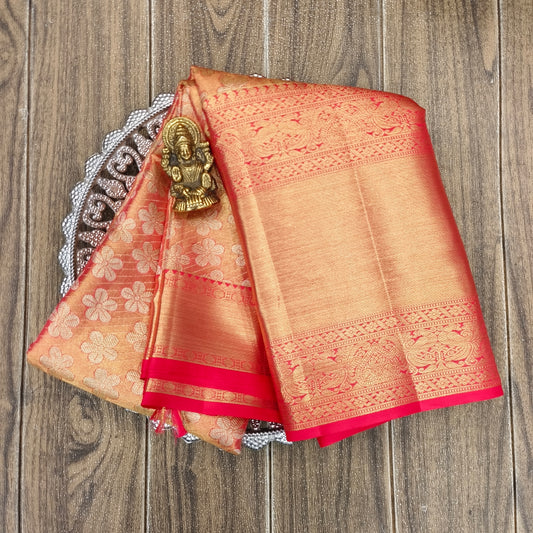 ✨Kanchi Pattu Bridal Pure Zari Saree - Ambica Wedding Mall