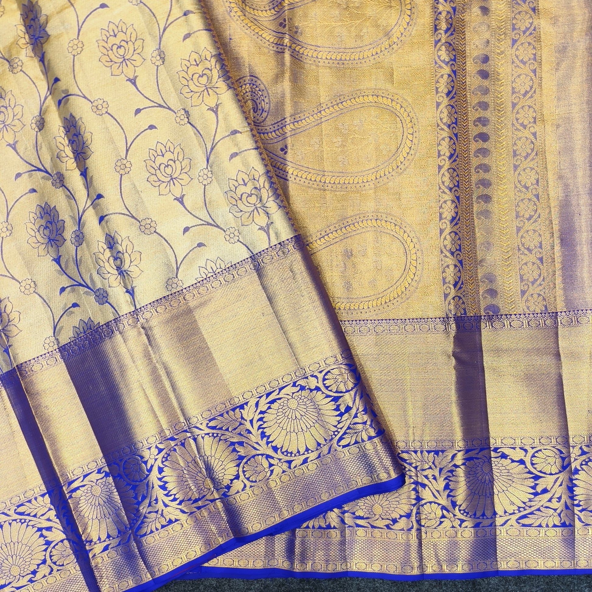 ✨Kanchi Pattu Bridal Pure Zari Saree - Ambica Wedding Mall