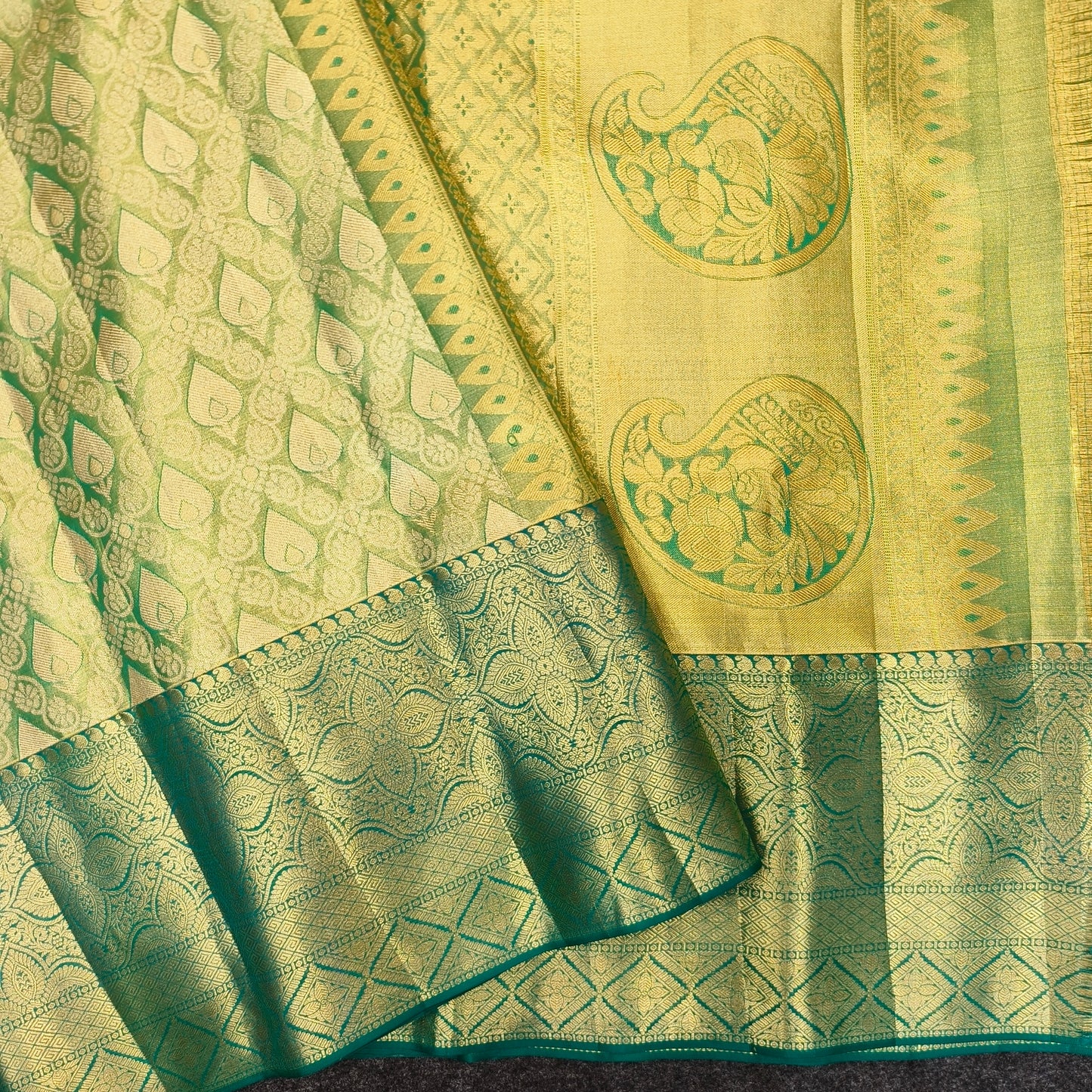 ✨Kanchi Pattu Bridal Pure Zari Saree - Ambica Wedding Mall
