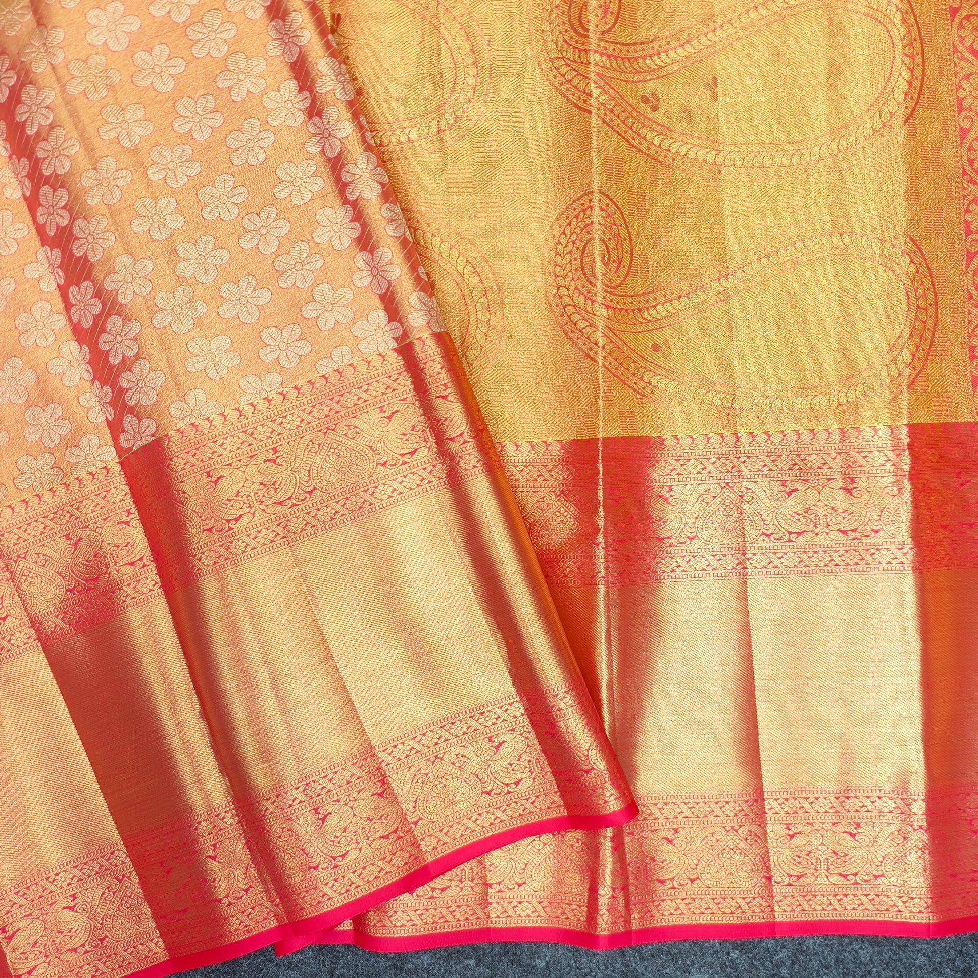 ✨Kanchi Pattu Bridal Pure Zari Saree - Ambica Wedding Mall