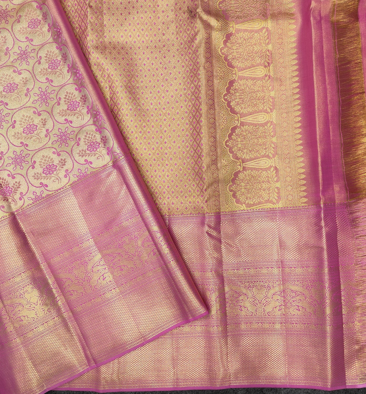 Kanchi Pattu Bridal Pure Zari Saree - Ambica Wedding Mall