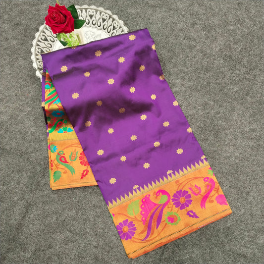 Pure Paithani Handloom Kanchi Pattu Saree - Ambica Wedding Mall