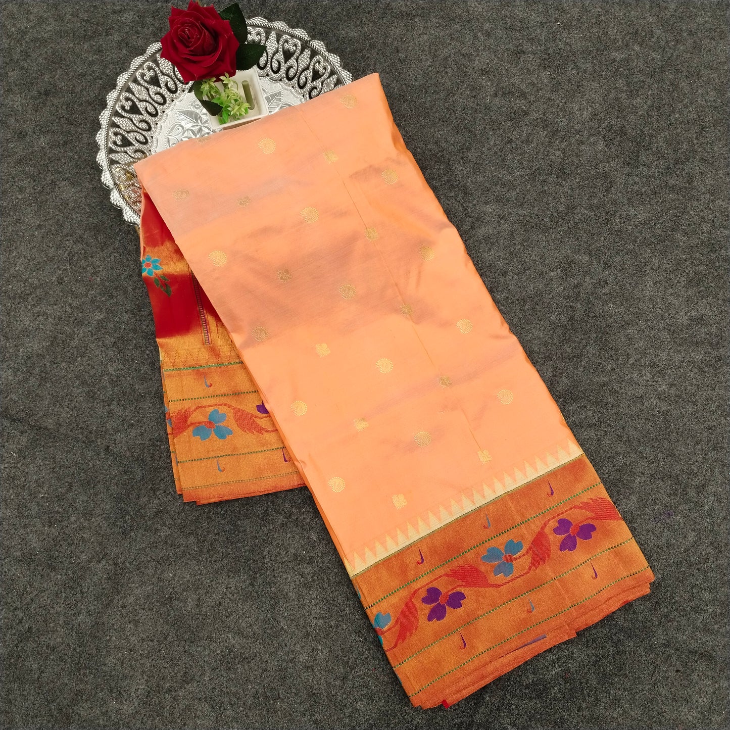 Pure Paithani Handloom Kanchi Pattu Saree - Ambica Wedding Mall