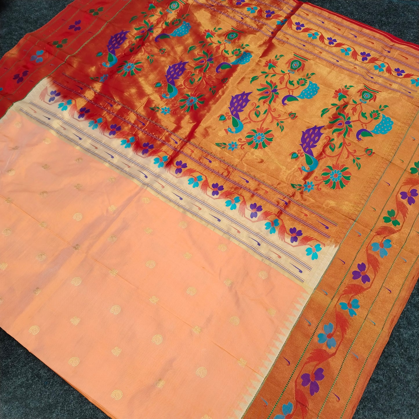 Pure Paithani Handloom Kanchi Pattu Saree - Ambica Wedding Mall