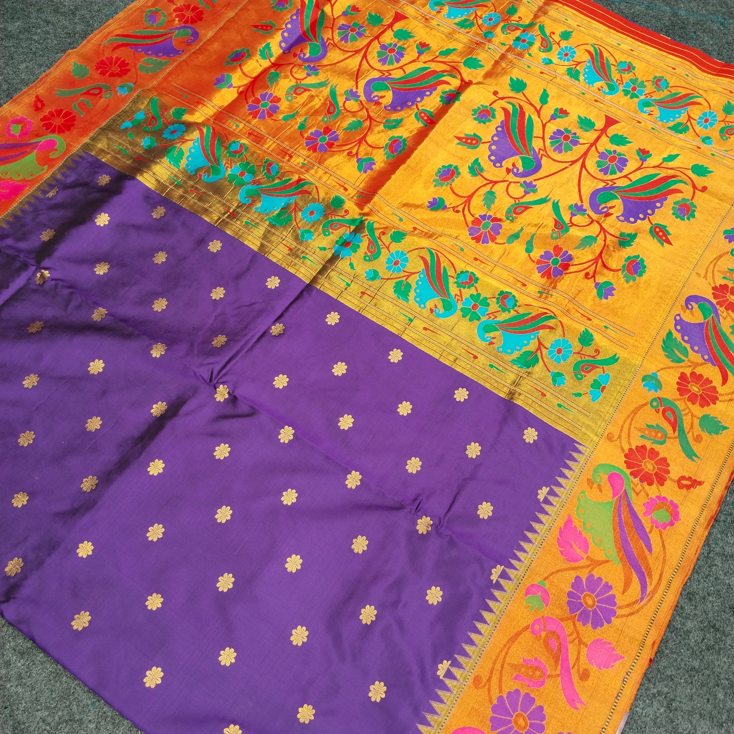Pure Paithani Handloom Kanchi Pattu Saree - Ambica Wedding Mall