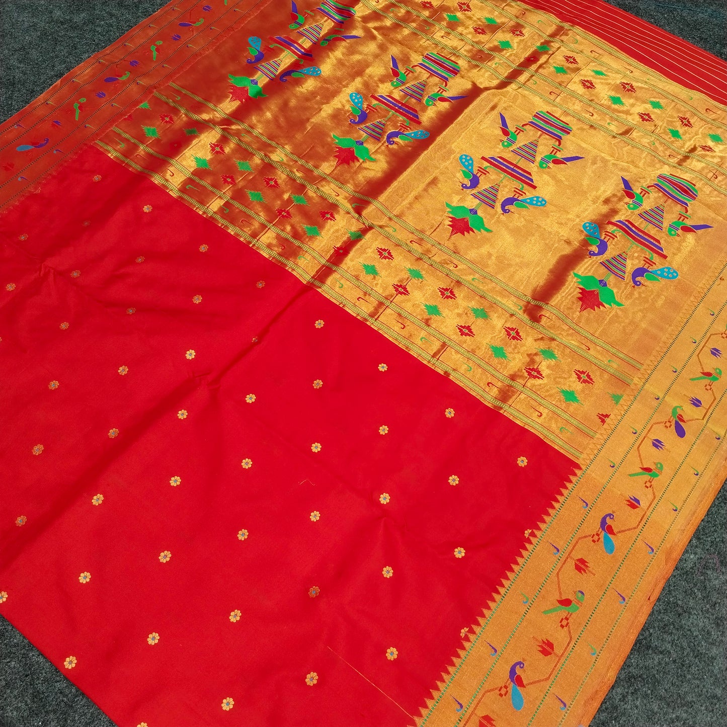 Pure Paithani Handloom Kanchi Pattu Saree - Ambica Wedding Mall