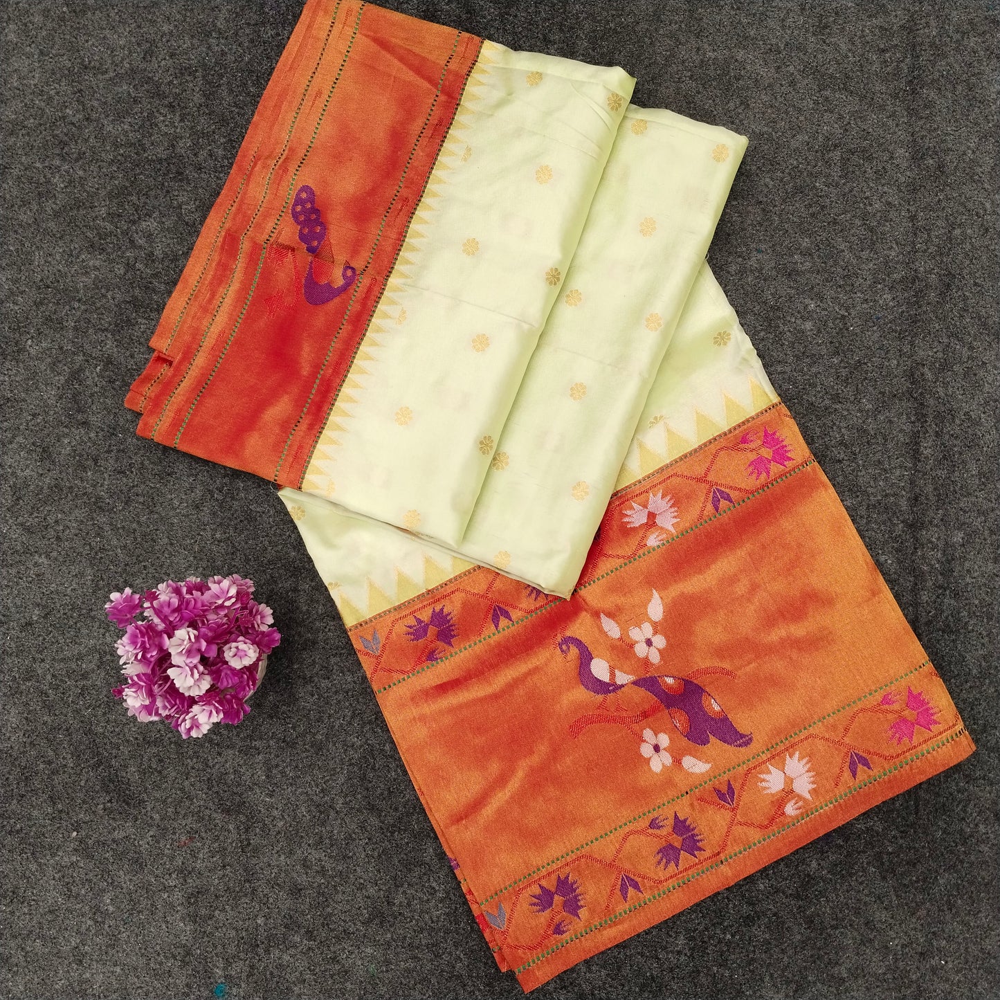 Pure Paithani Handloom Kanchi Pattu Saree - Ambica Wedding Mall