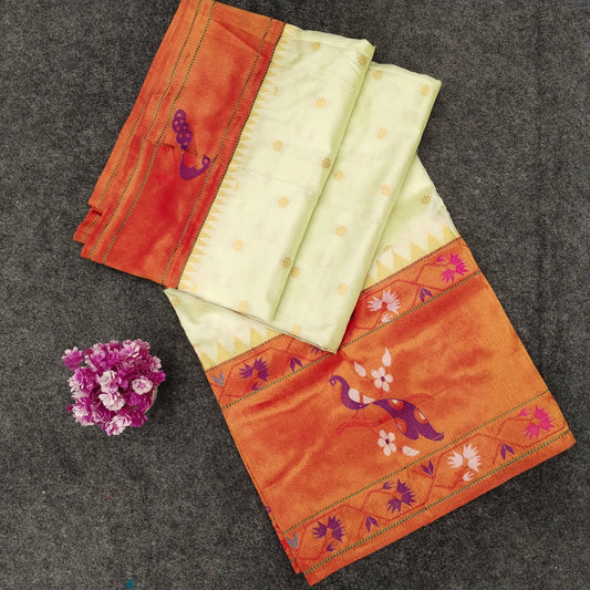 Pure Paithani Handloom Kanchi Pattu Saree - Ambica Wedding Mall
