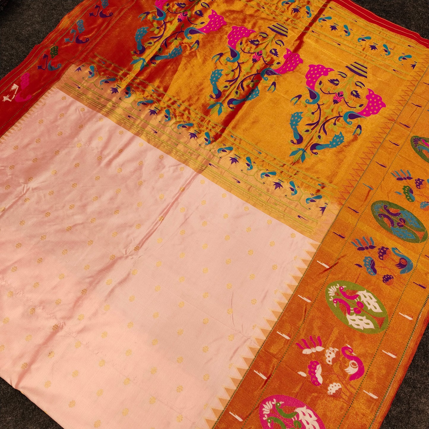 Pure Paithani Handloom Kanchi Pattu Saree - Ambica Wedding Mall