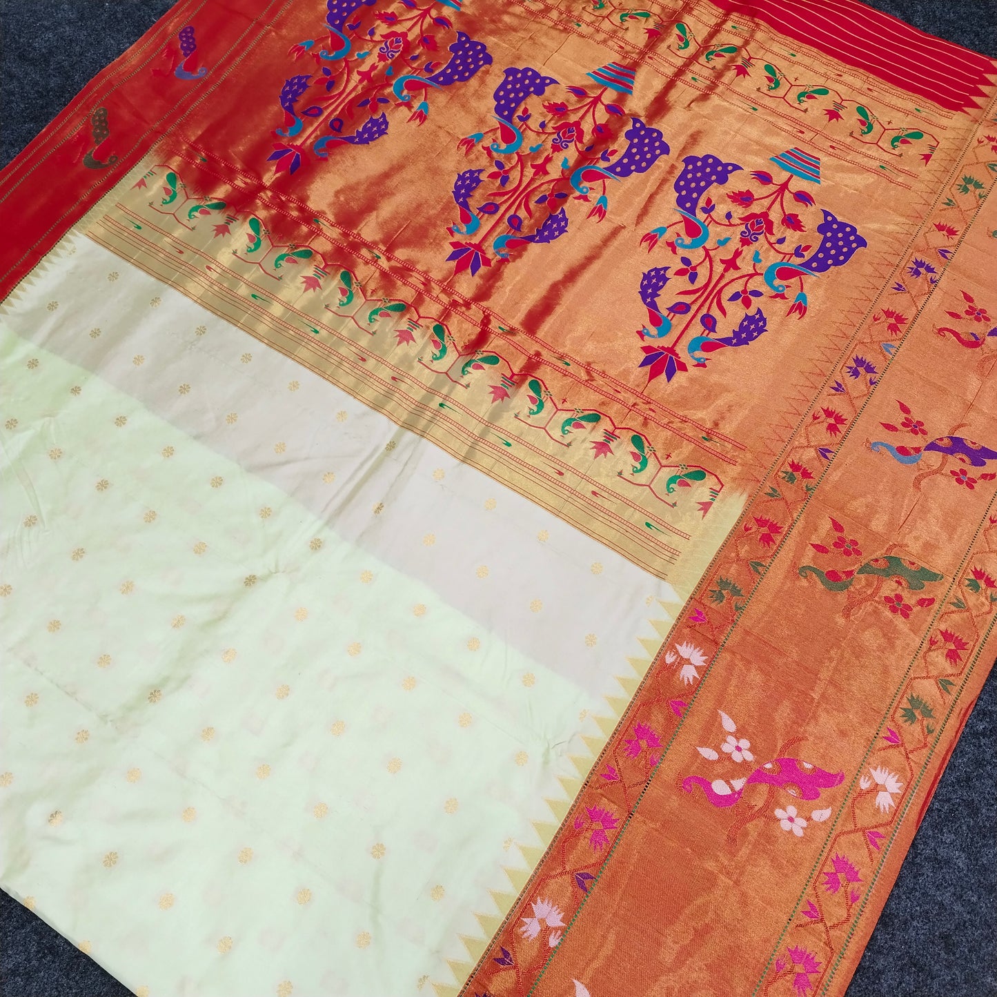 Pure Paithani Handloom Kanchi Pattu Saree - Ambica Wedding Mall