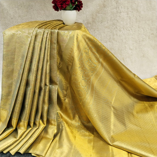Pure Kanchi Tissue 2 Gram Gold Saree - Ambica Wedding Mall