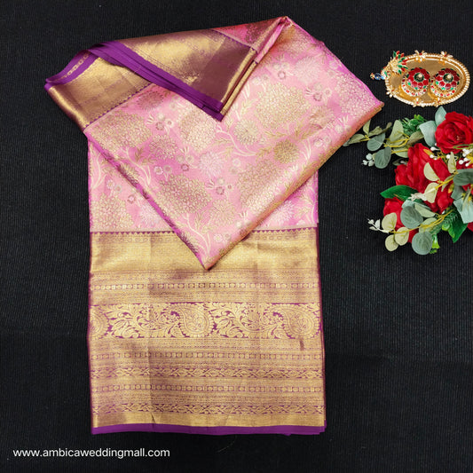 Pure Tissue Bridal Kanchi Pattu Handloom Saree - Ambica Wedding Mall
