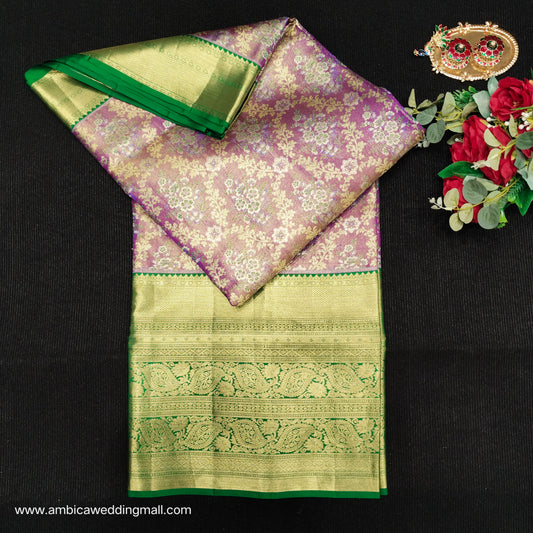 Pure Tissue Bridal Kanchi Pattu Handloom Saree - Ambica Wedding Mall