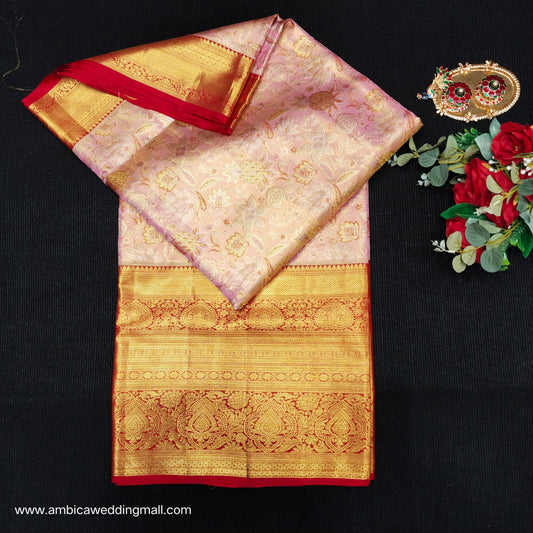 Pure tissue Bridal Kanchi Pattu Handloom Saree - Ambica Wedding Mall
