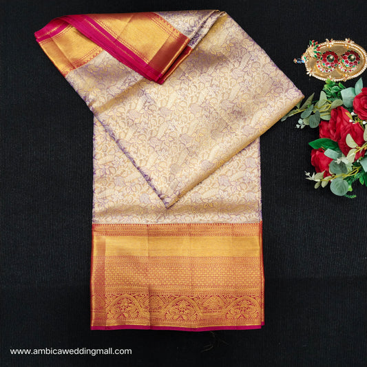 Pure tissue Bridal Kanchi Pattu Handloom Saree - Ambica Wedding Mall