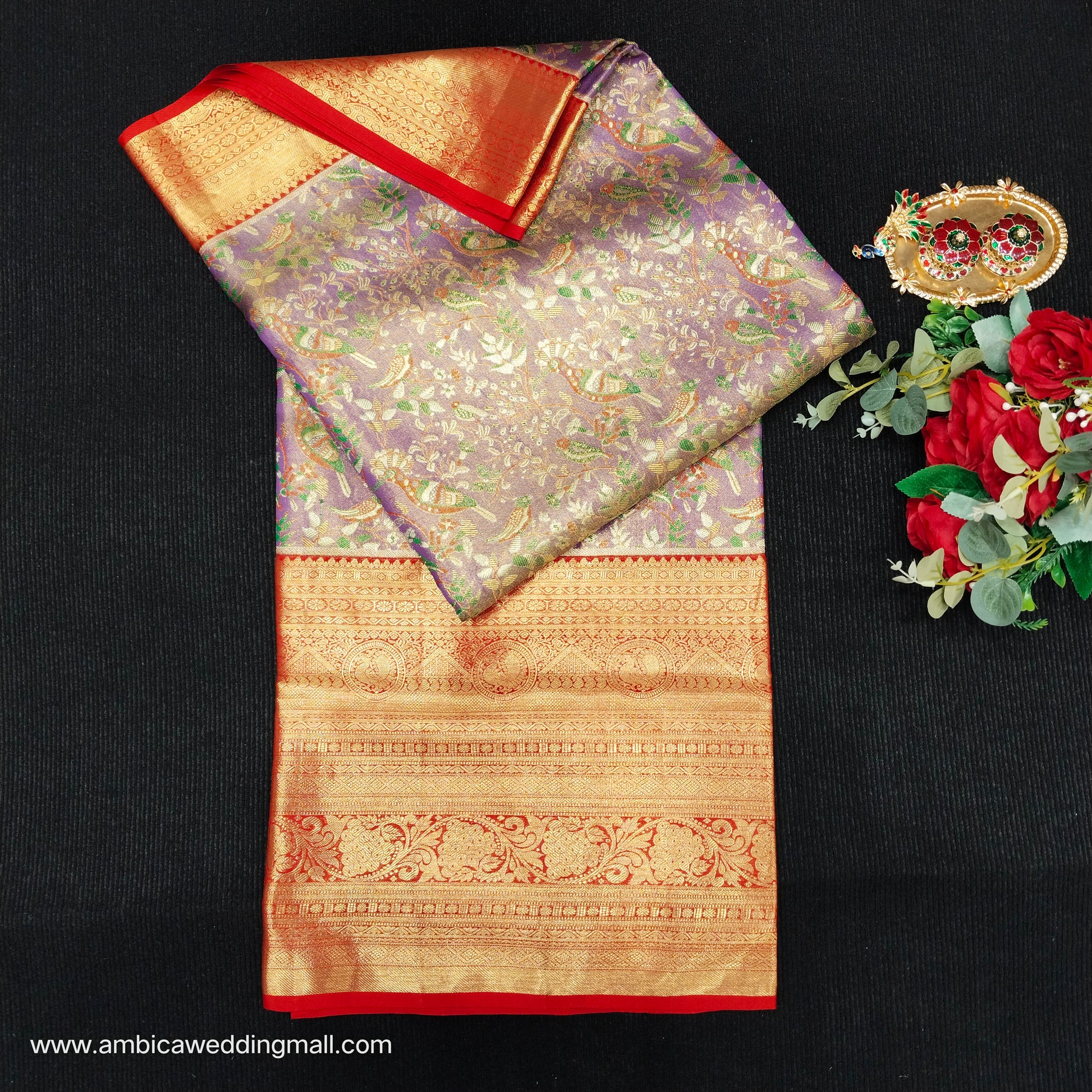 Pure tissue Bridal Kanchi Pattu Handloom Saree - Ambica Wedding Mall