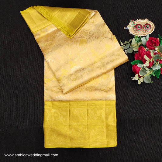 Pure tissue Bridal Kanchi Pattu Handloom Saree - Ambica Wedding Mall