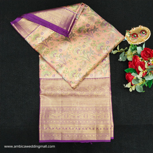 Pure tissue Bridal Kanchi Pattu Handloom Saree - Ambica Wedding Mall