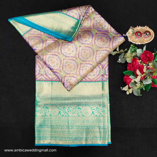 Pure tissue Bridal Kanchi Pattu Handloom Saree - Ambica Wedding Mall