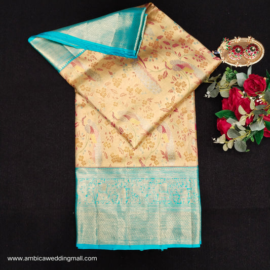 Pure tissue Bridal Kanchi Pattu Handloom Saree - Ambica Wedding Mall