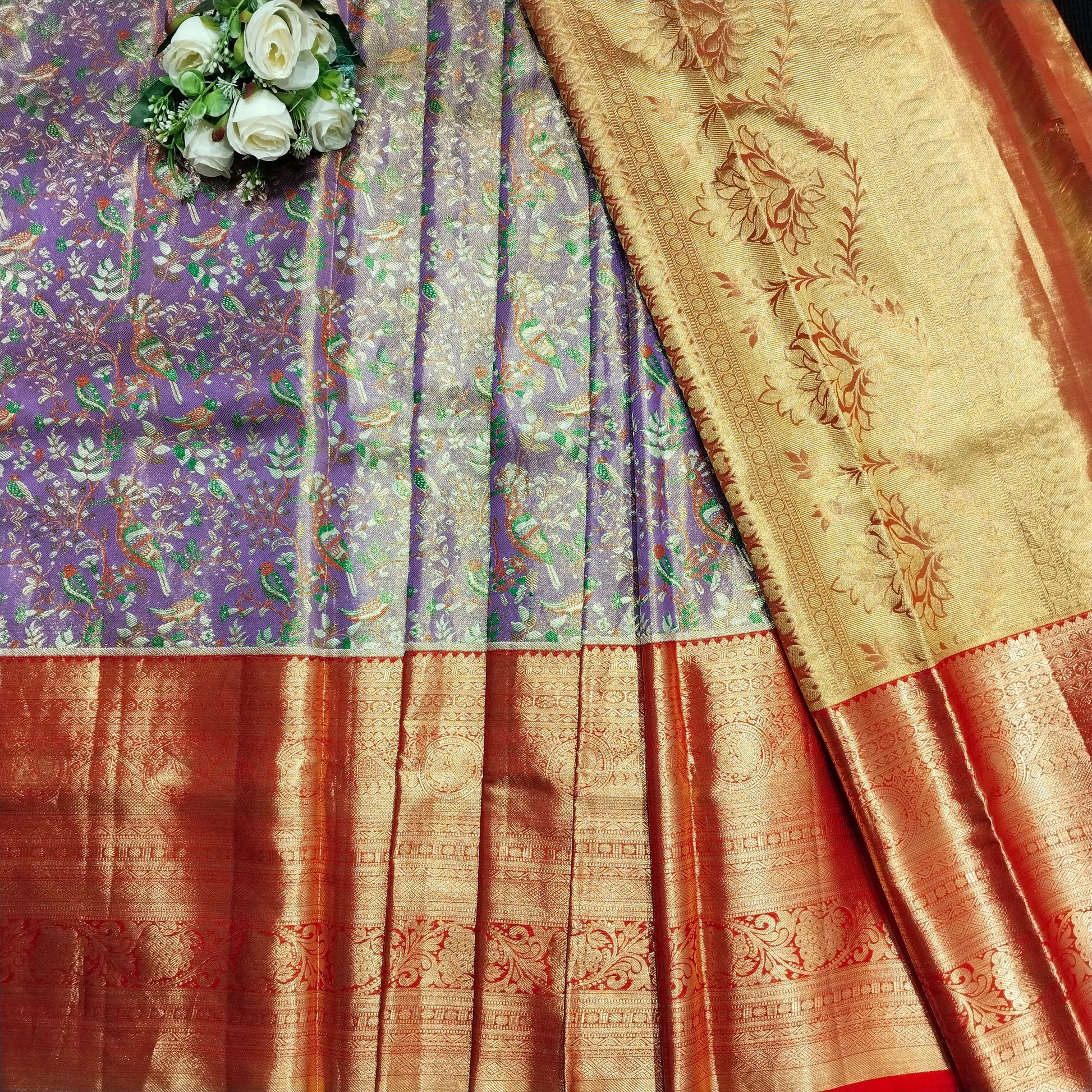 Pure tissue Bridal Kanchi Pattu Handloom Saree - Ambica Wedding Mall