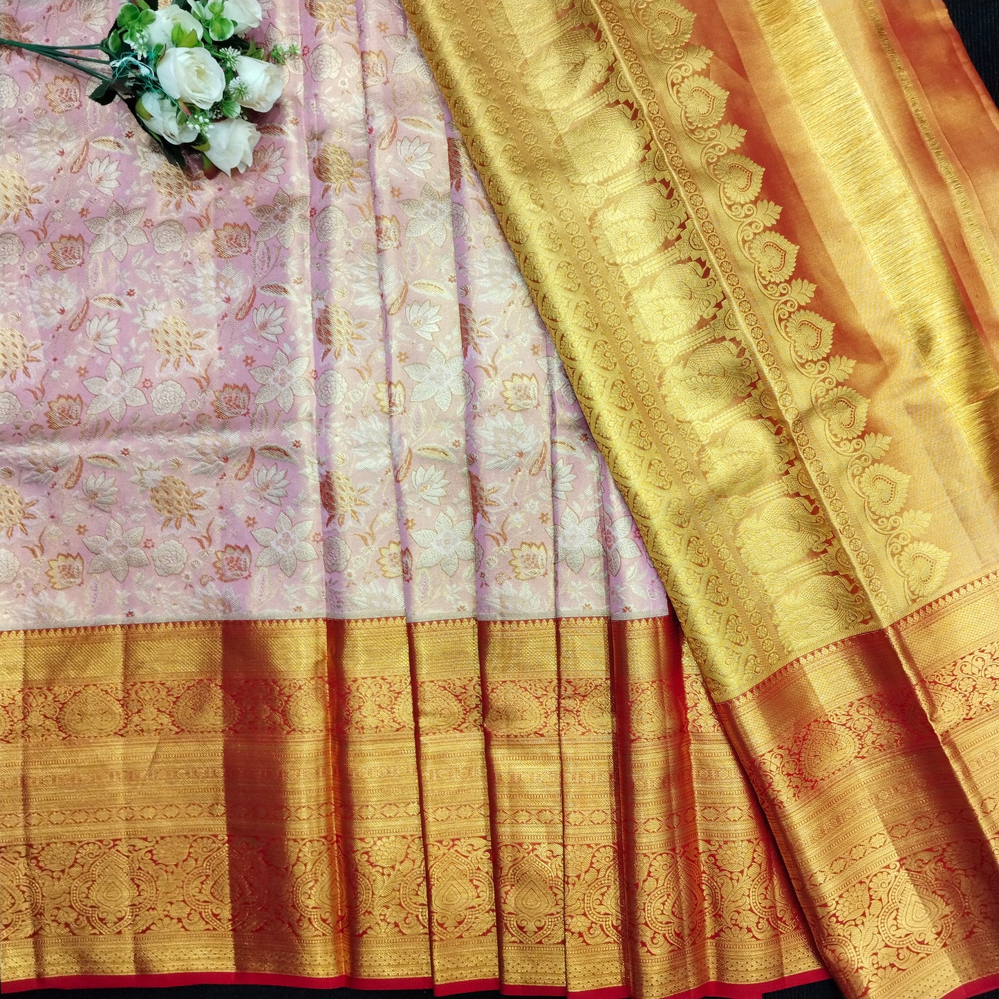 Pure tissue Bridal Kanchi Pattu Handloom Saree - Ambica Wedding Mall