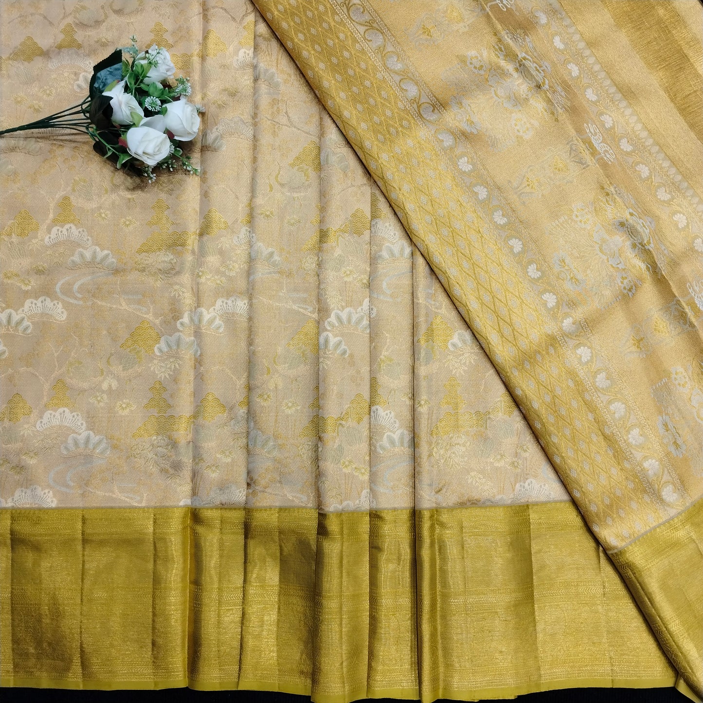 Pure tissue Bridal Kanchi Pattu Handloom Saree - Ambica Wedding Mall
