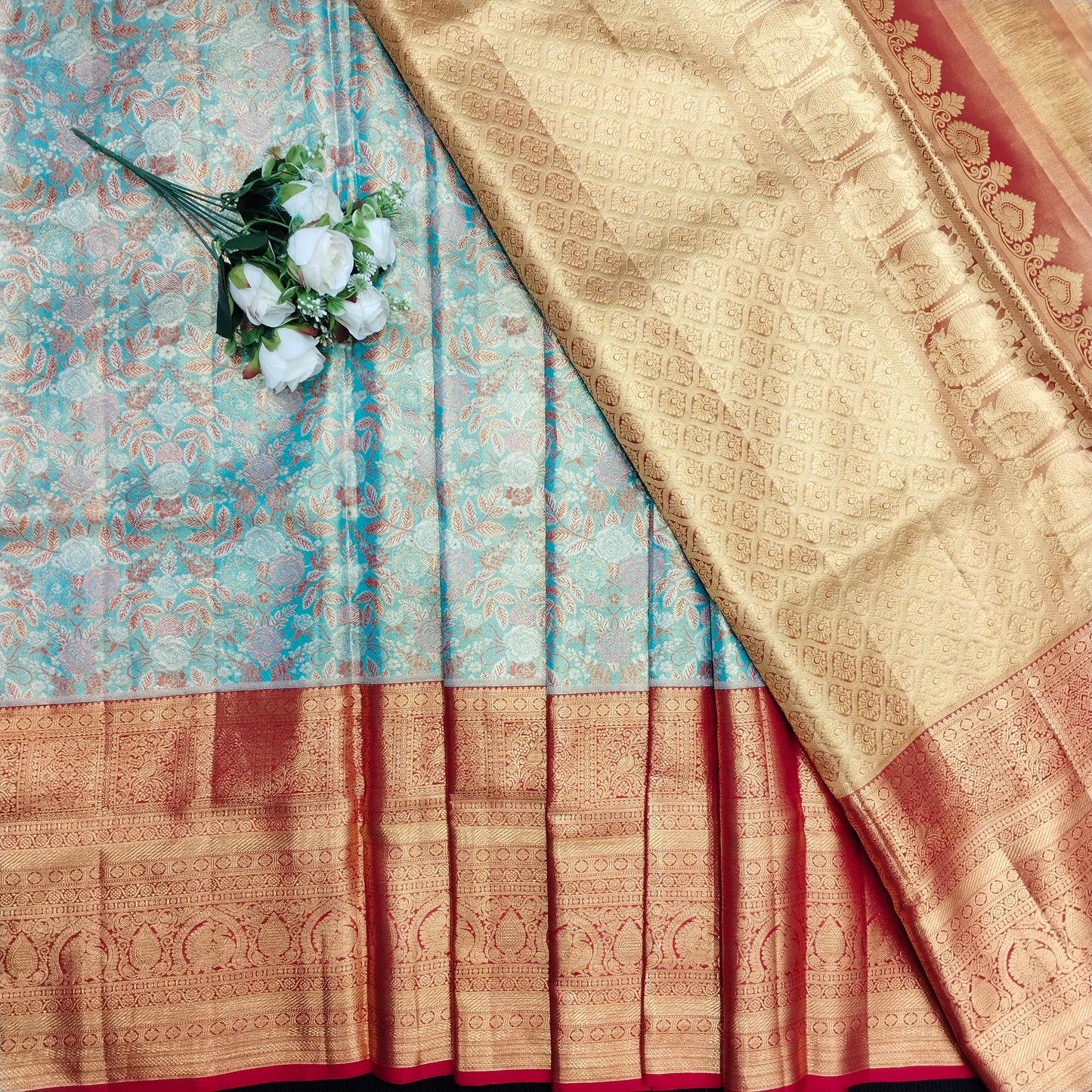 Pure tissue Bridal Kanchi Pattu Handloom Saree - Ambica Wedding Mall