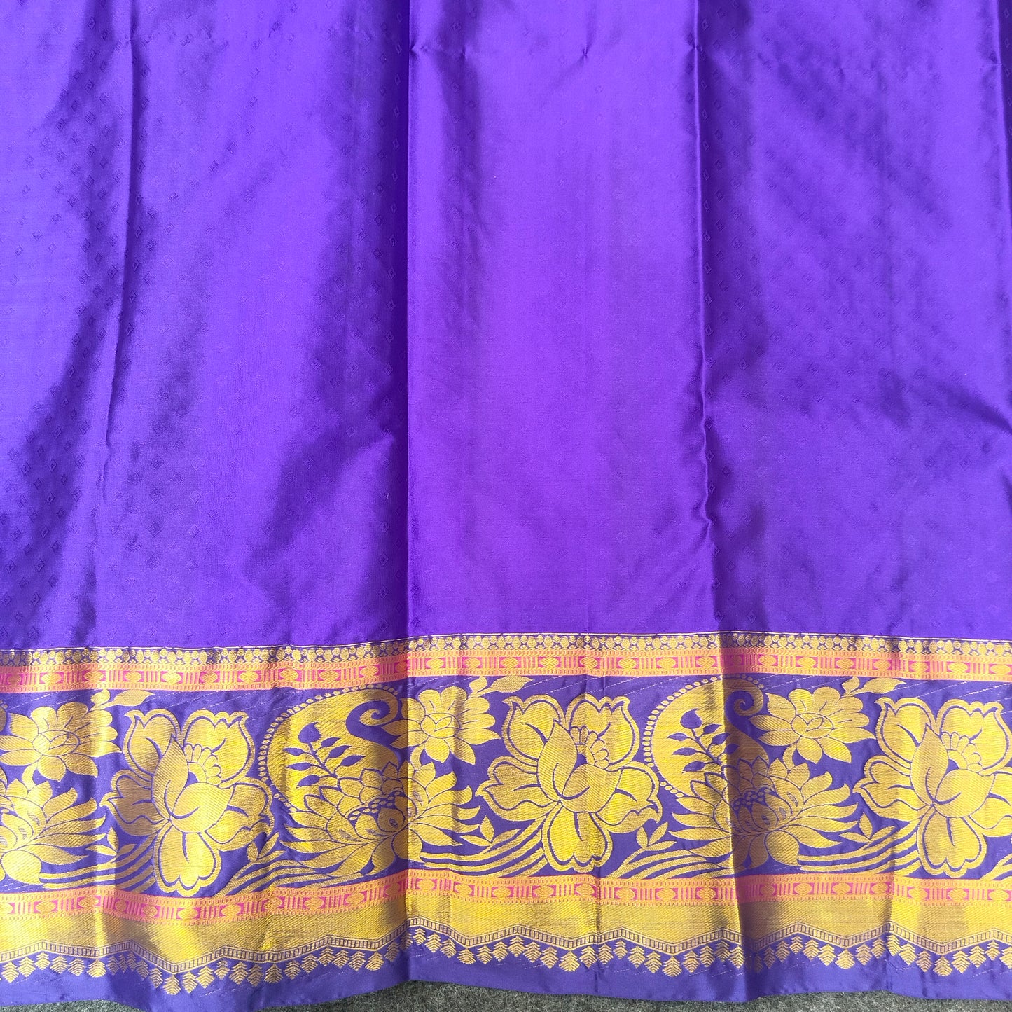 Kanchi Pattu Brocade Halfmix Saree - Ambica Wedding Mall