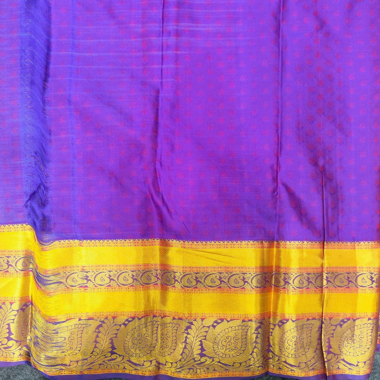 Kanchi Pattu Brocade Halfmix Saree - Ambica Wedding Mall
