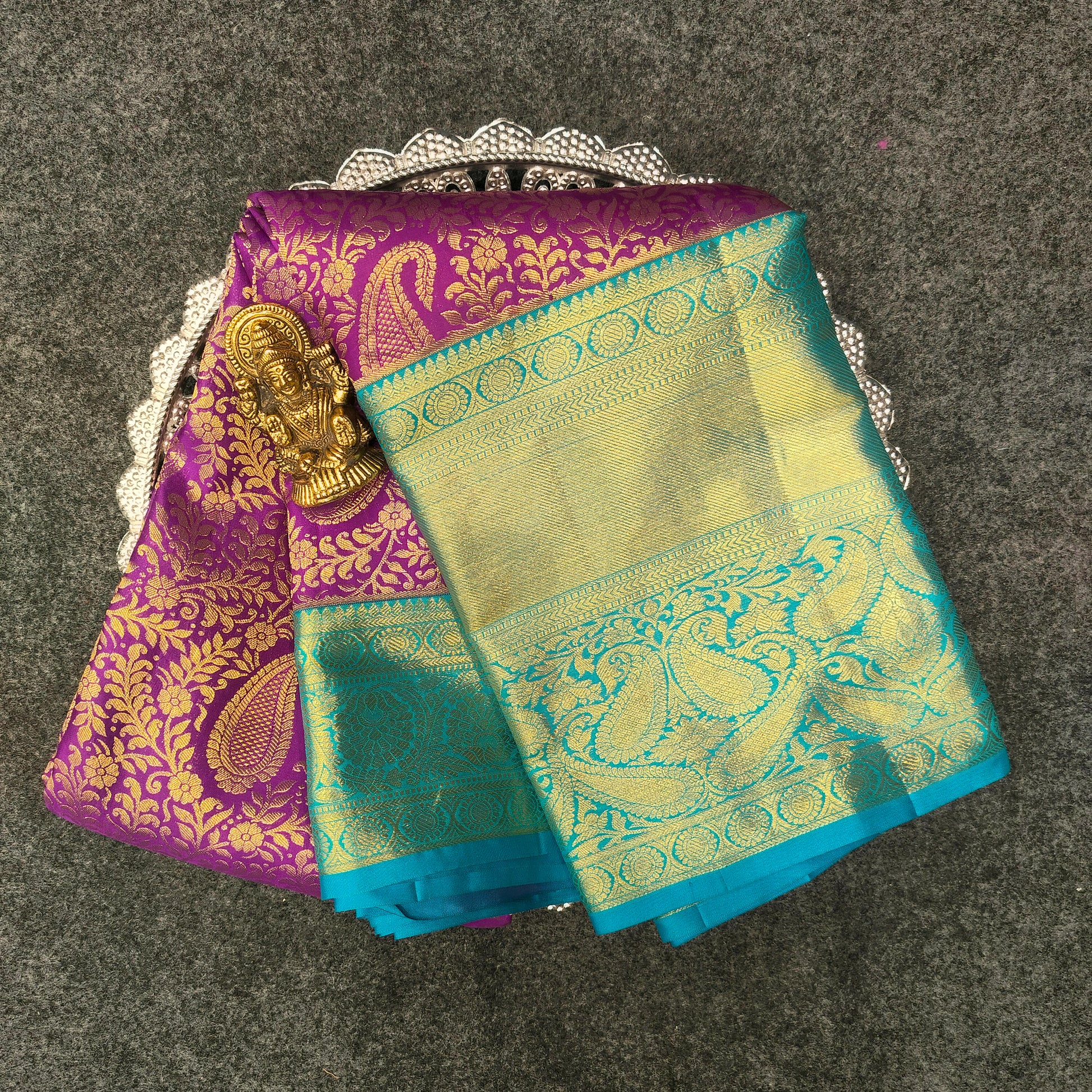 ✨Pure Resham Bridal Kanchi Pattu Handloom Saree - Ambica Wedding Mall
