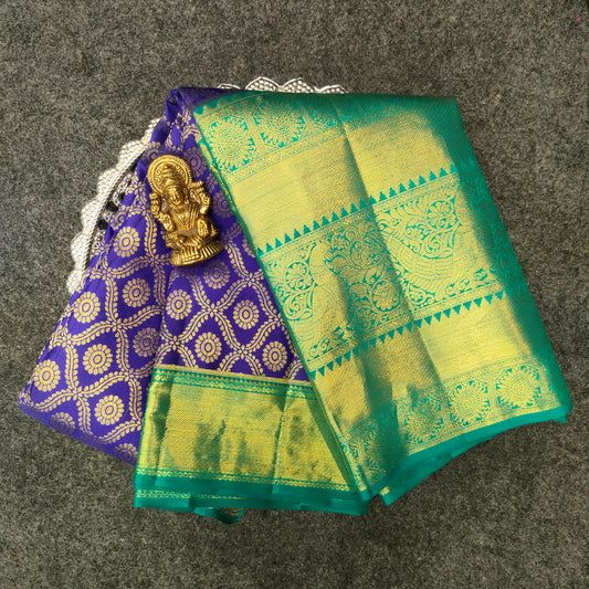 ✨Pure Resham Bridal Kanchi Pattu Handloom Saree - Ambica Wedding Mall