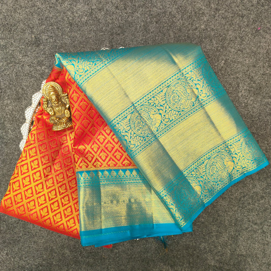 ✨Pure Resham Bridal Kanchi Pattu Handloom Saree - Ambica Wedding Mall