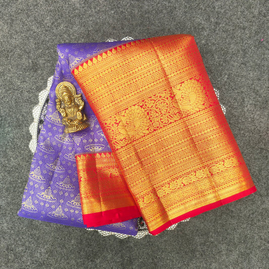 ✨Pure Resham Bridal Kanchi Pattu Handloom Saree - Ambica Wedding Mall
