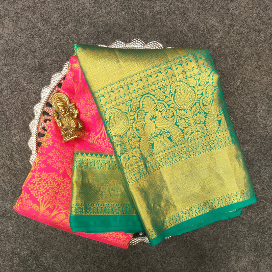 ✨Pure Resham Bridal Kanchi Pattu Handloom Saree - Ambica Wedding Mall