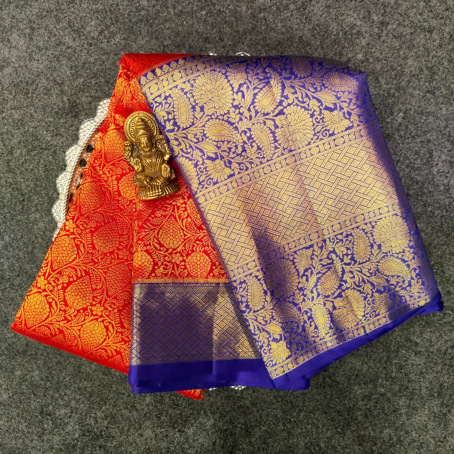 ✨Pure Resham Bridal Kanchi Pattu Handloom Saree - Ambica Wedding Mall