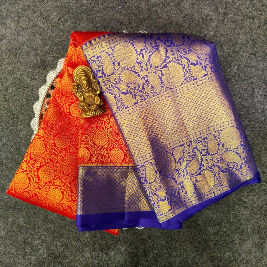 โจPure Resham Bridal Kanchi Pattu Handloom Saree - Ambica Wedding Mall