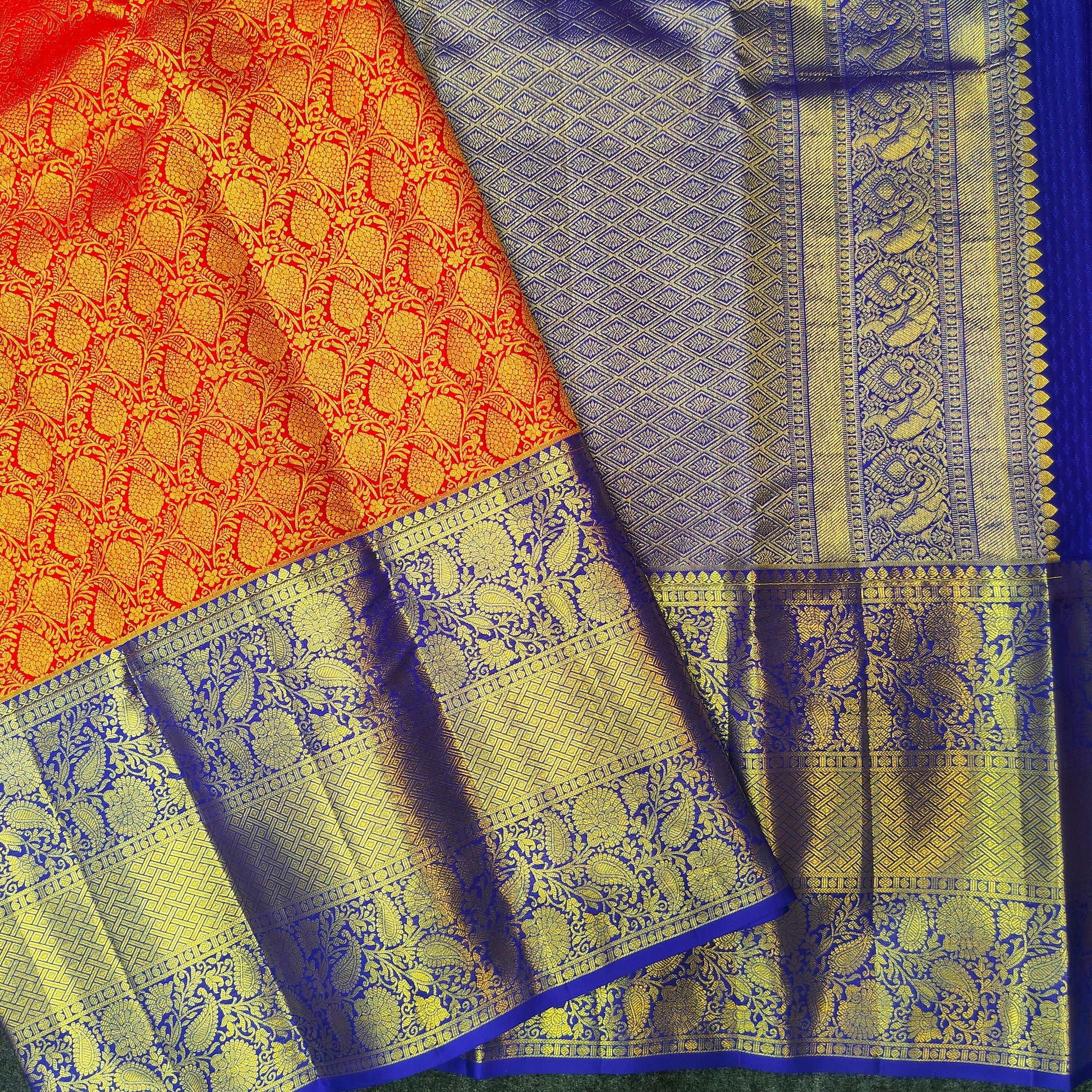 ✨Pure Resham Bridal Kanchi Pattu Handloom Saree - Ambica Wedding Mall