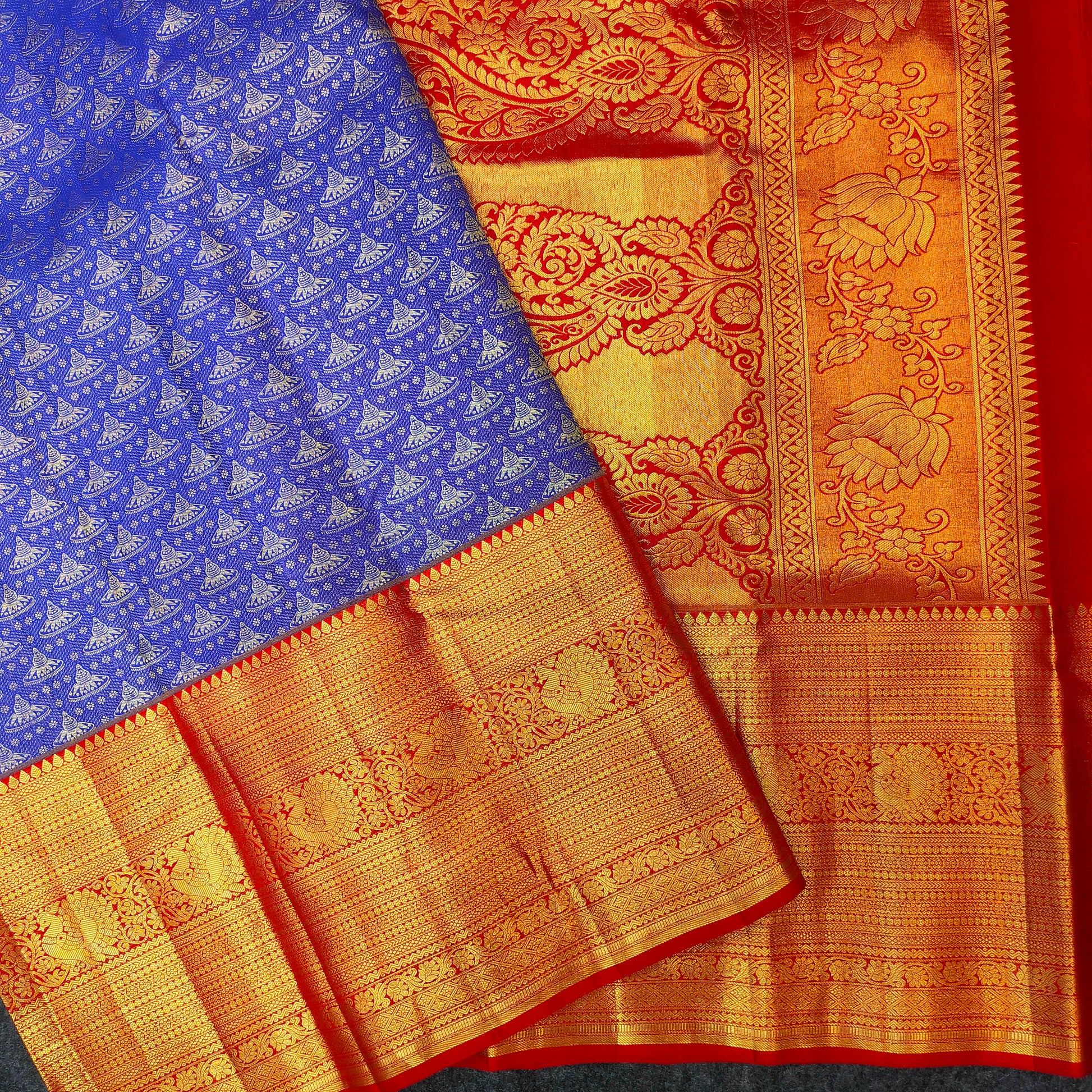 ✨Pure Resham Bridal Kanchi Pattu Handloom Saree - Ambica Wedding Mall