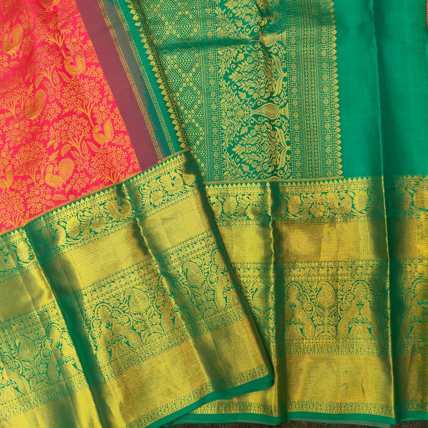 ✨Pure Resham Bridal Kanchi Pattu Handloom Saree - Ambica Wedding Mall